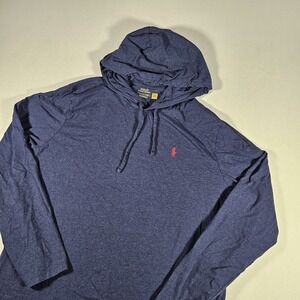 Polo Ralph Lauren Shirt Men's XL Hooded Long Sleeve Cotton Red Pony